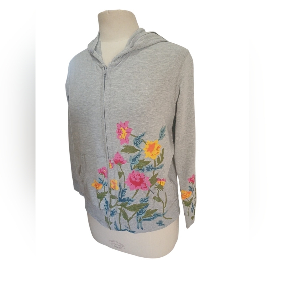 🌻Floral Print Women's Gray Hoodie